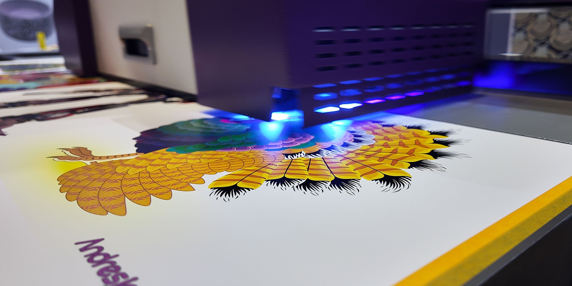 AJ1206 compact UV flatbed printer for clear acrylic printing