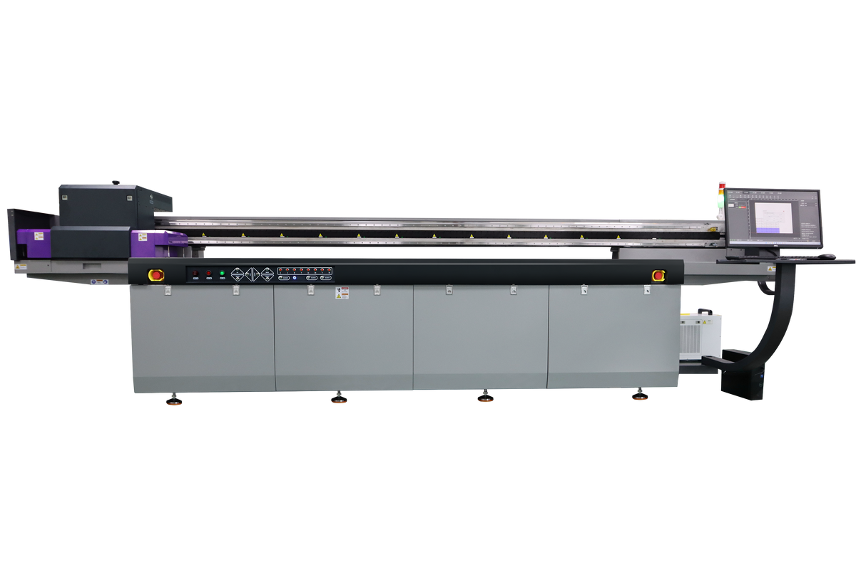Andresjet AJ3220EX UV flatbed printer platform used for large glass panel production