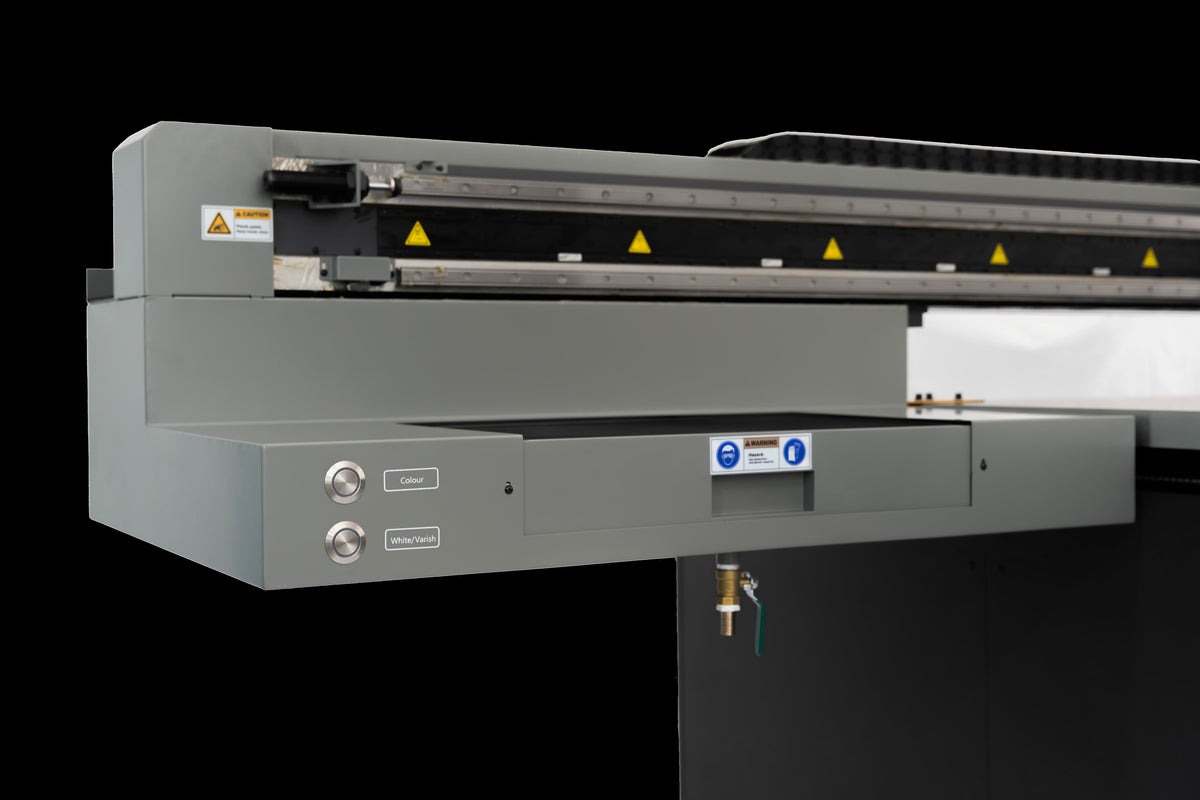 Redesigned capping and wiping system on an Andresjet AJ2130EX UV flatbed printer