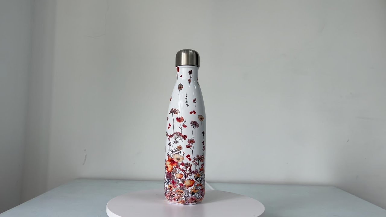 Print directly on round drinkware bottle